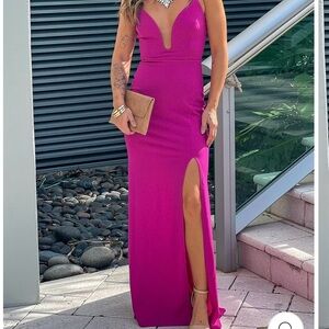 Violet maxi dress with strappy back